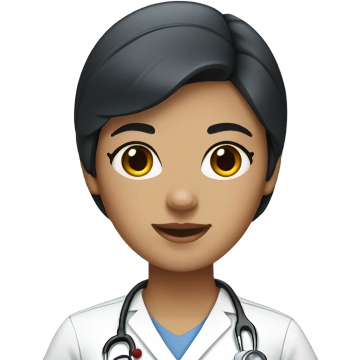 black short hair female nurse （no stethoscope） emoji