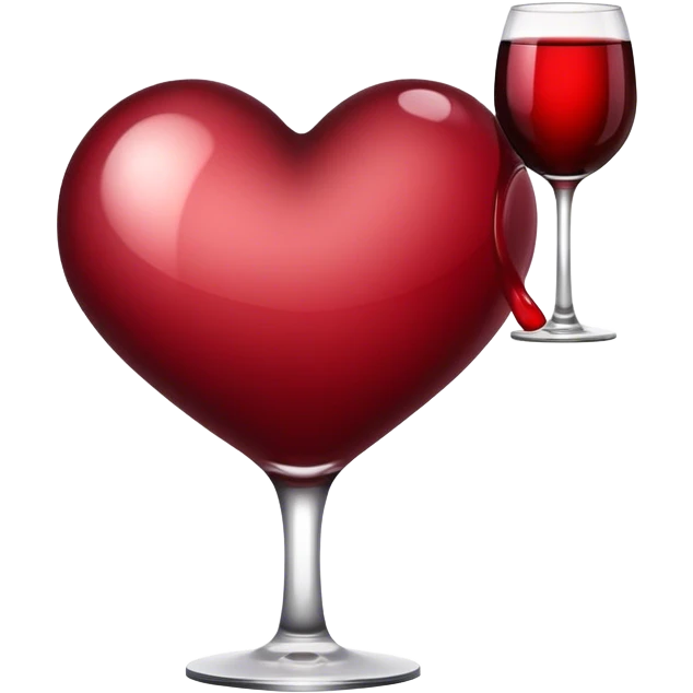 wine red heart  emoji