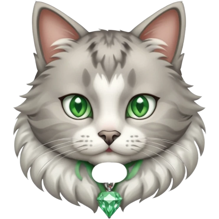 A cat with a diamond cubanlink chain emoji
