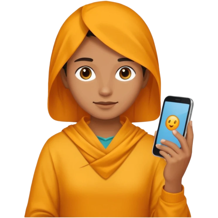 persian with saffron and smartphone emoji