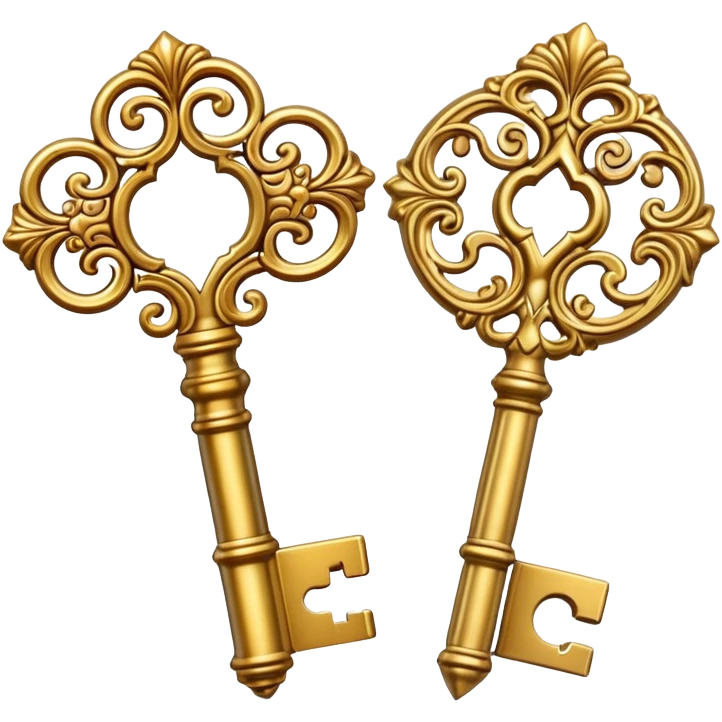 gold ornate key emoji