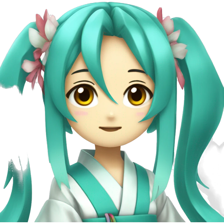 hatsune miku as a miko emoji