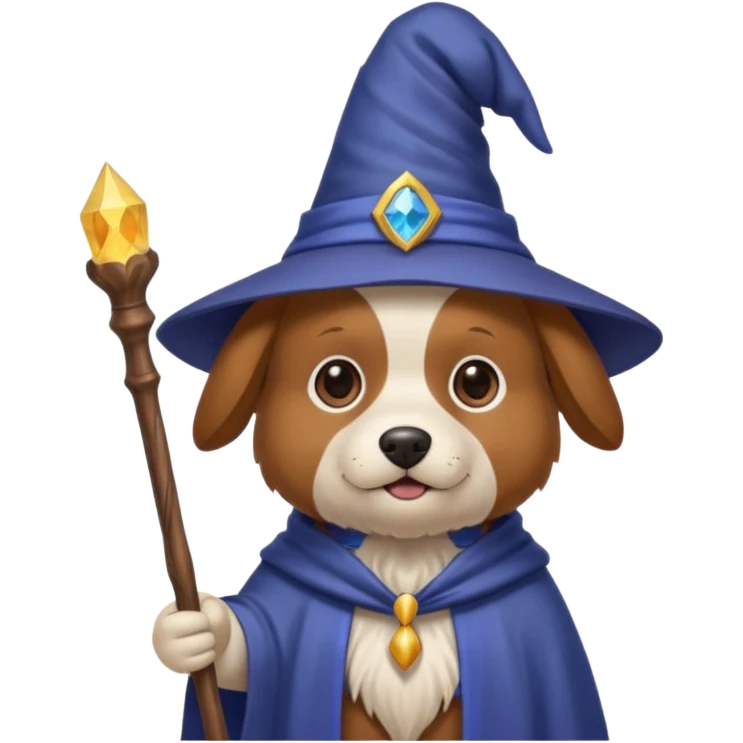 Dog wizard emoji