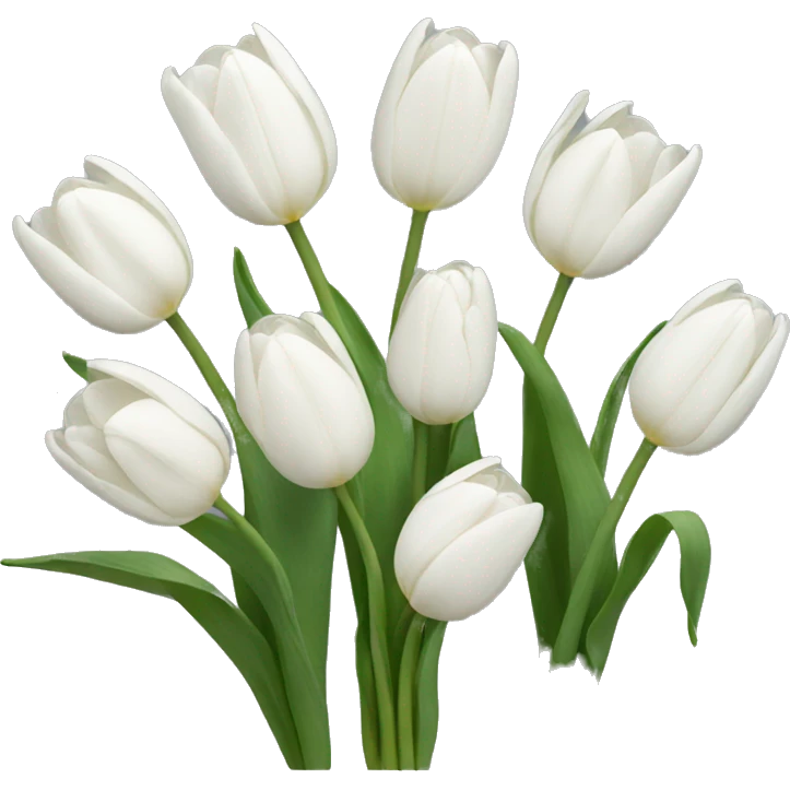 White tulips  emoji