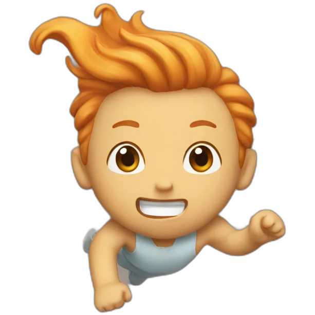 flying ginger emoji