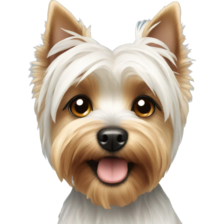 White yorkie terrier  emoji