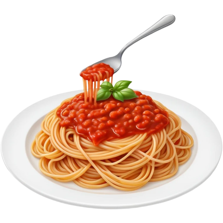 plate of spaghetti with tomato sauce emoji