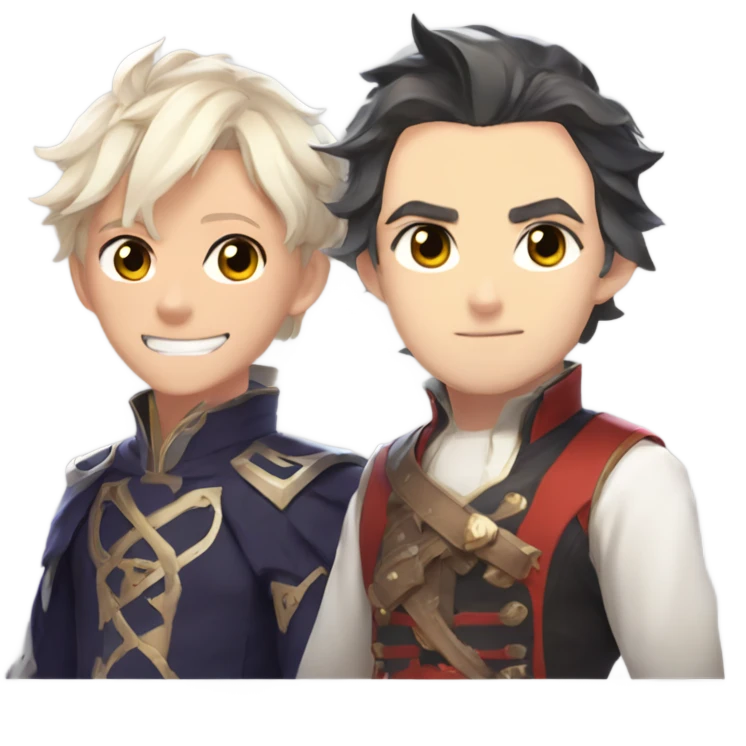 Neuvilette and Wristoley from genshin emoji
