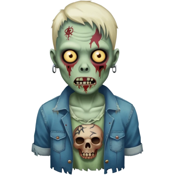 zombie with tattoo emoji
