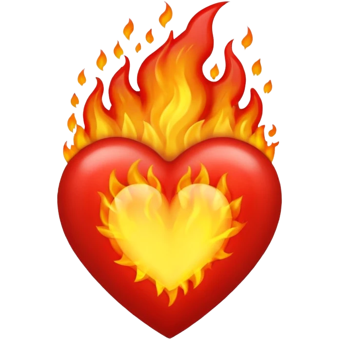 Cœur en feu emoji