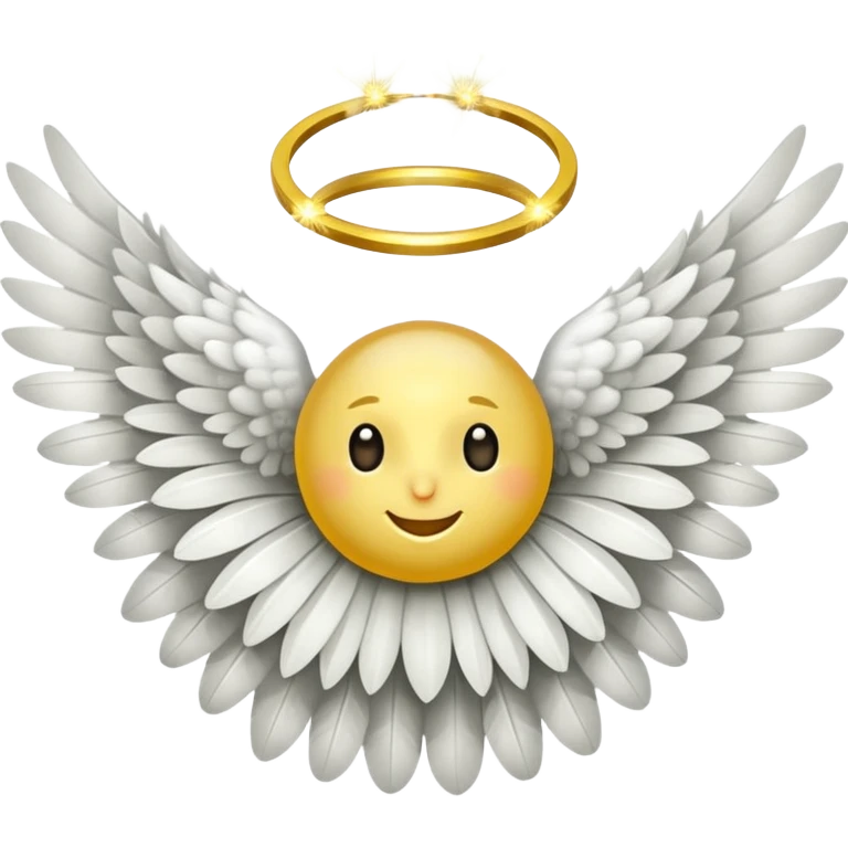 a dandelion with a halo and wings emoji