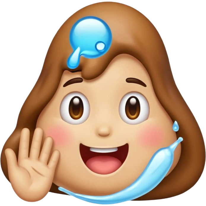 merged emoji combining poop emoji, OK hand emoji with light skin tone, and face with tears of joy emoji, all recognizable features clearly visible emoji
