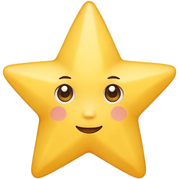 Star with a cute face emoji