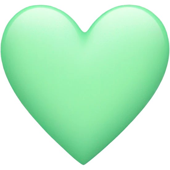 Pastel green heart emoji
