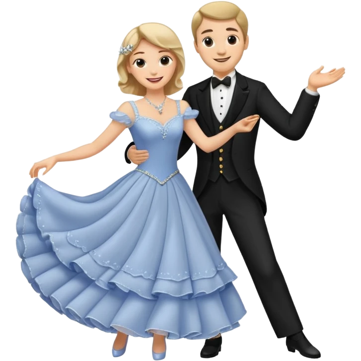 A couple dancing a waltz. emoji