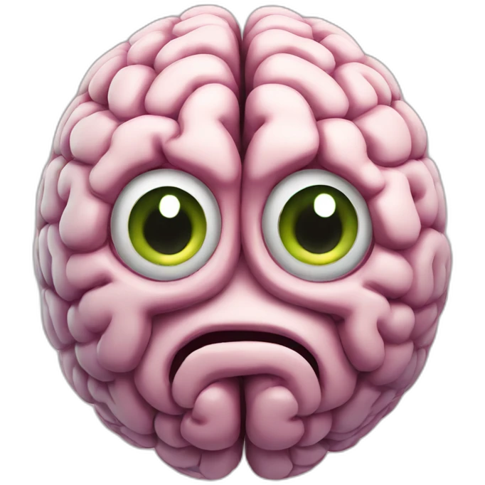 Brain with eyes emoji