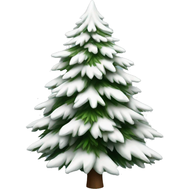  actual white fir christmas tree isolated.  emoji