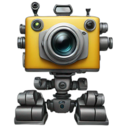 robot with a camera emoji