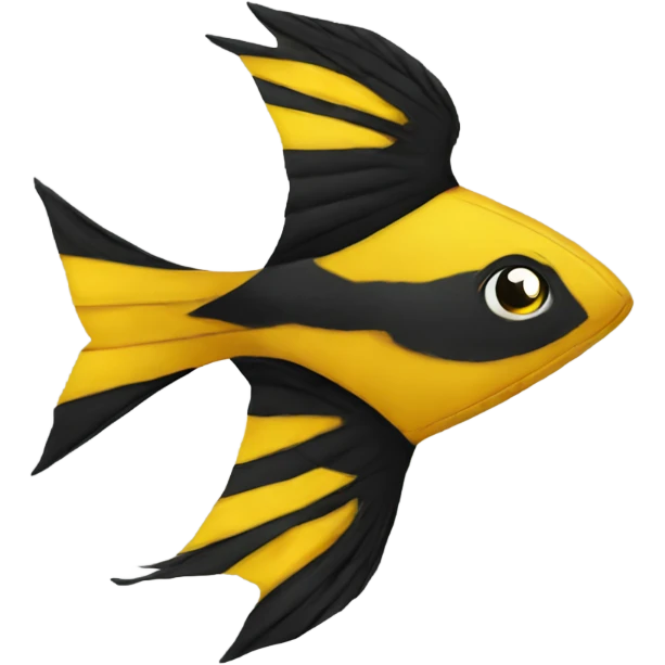 Black and yellow kite emoji