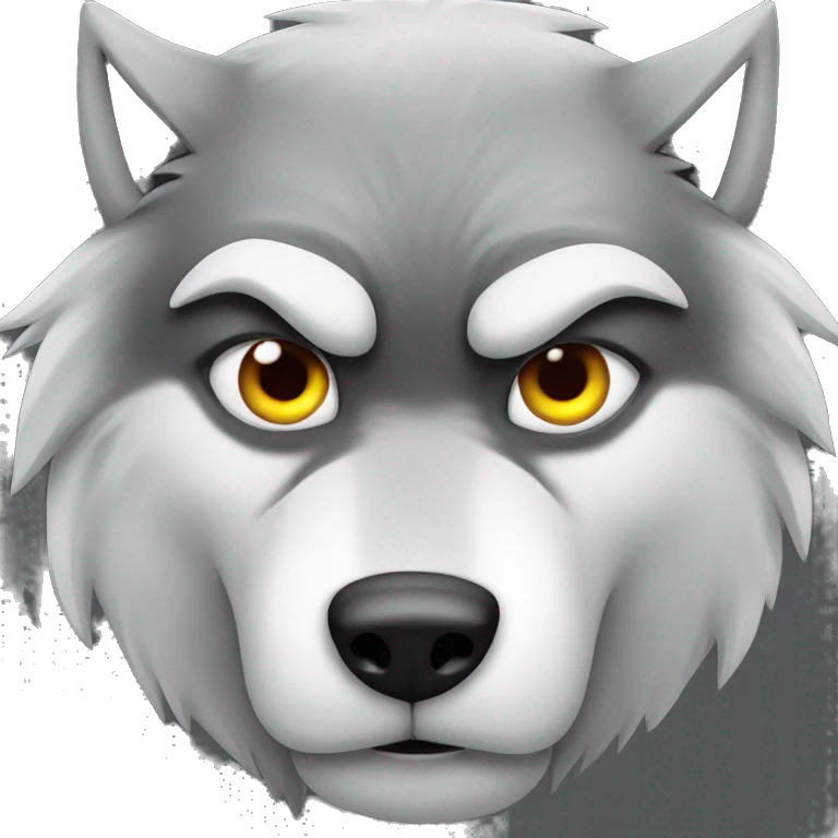 Angry wolf emoji