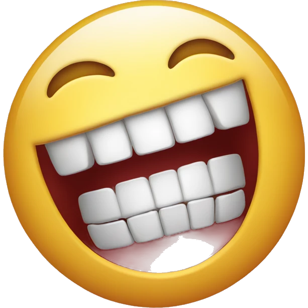 default laughing emoji with real teeths emoji
