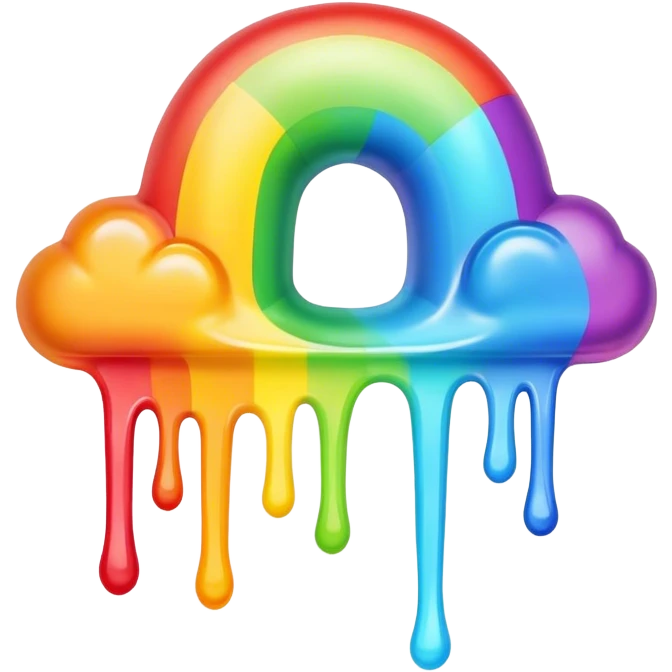 Melting rainbow emoji