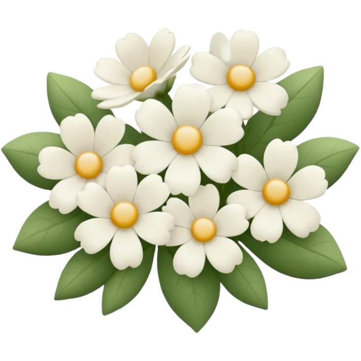 White flowers emoji
