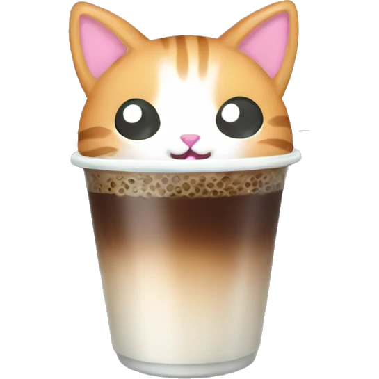 Bubble tea cat emoji