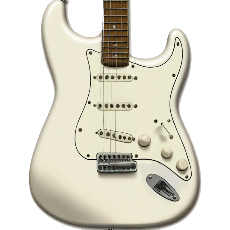 vintage white fender stratocaster  emoji