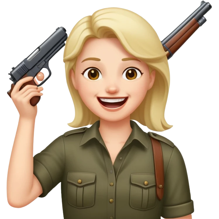 guns to head laughing emoji