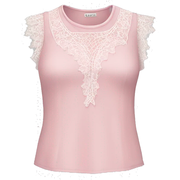  pink top with lace emoji
