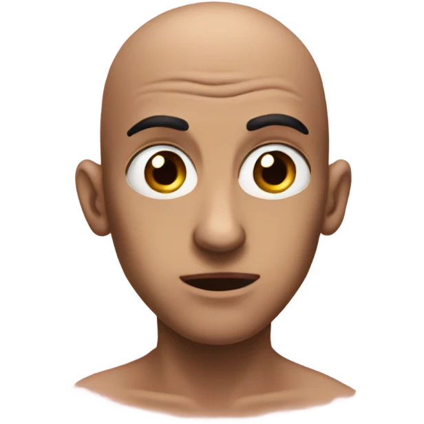 Rolling eyes and bald  emoji