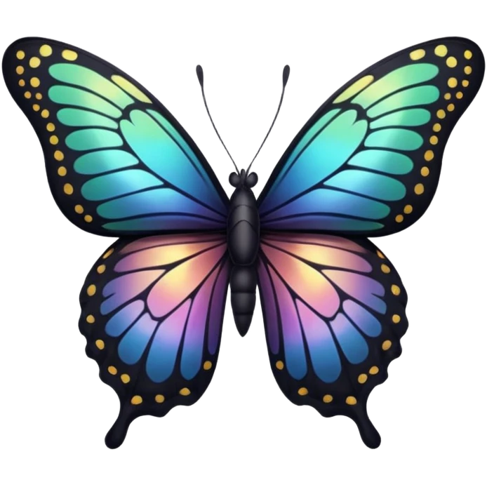 Butterfly black emoji