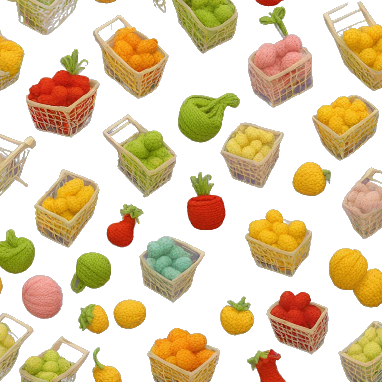 knitted grocery cart emoji