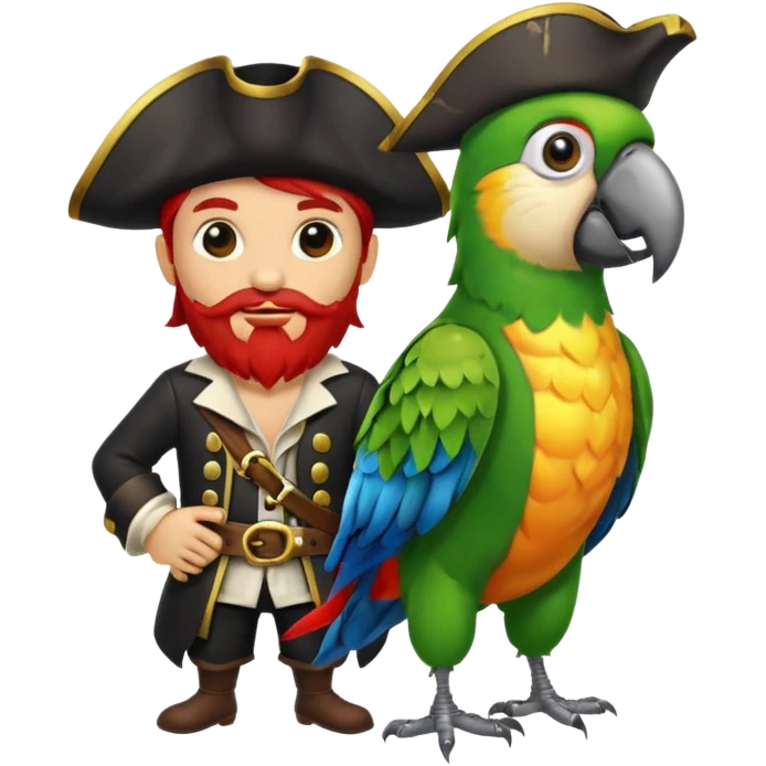 pirate and parrot emoji