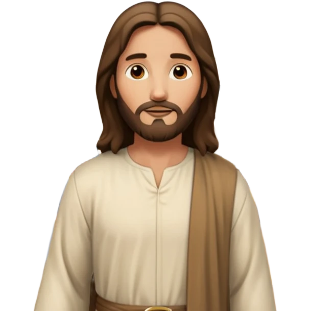 Jesus walking on a busy city street with a multicultural crowd, detailed city background including shops, traffic lights, and buses emoji