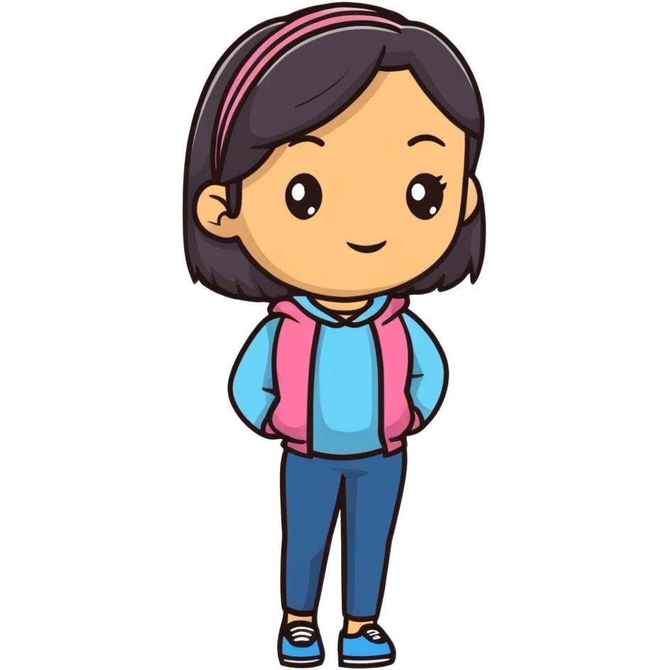Latina girl with straight hair emoji