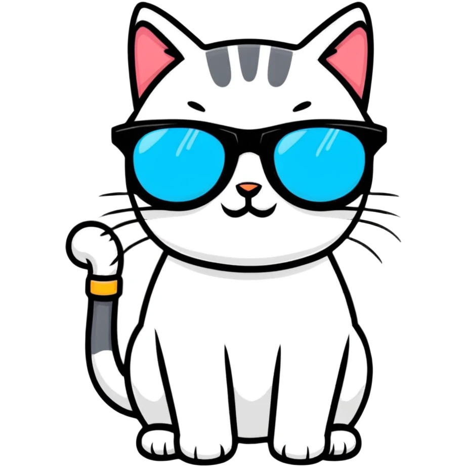 Cat with sunglasses emoji