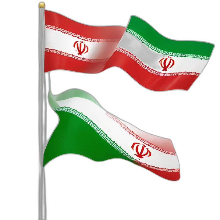 Flag of Iran + flag of Iran emoji