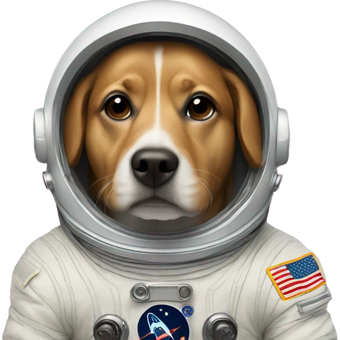 Dog in astronaut suit  emoji