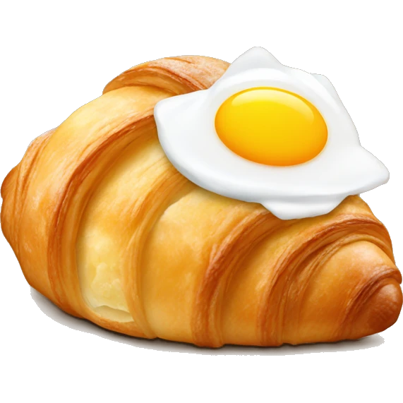 croissant with egg emoji