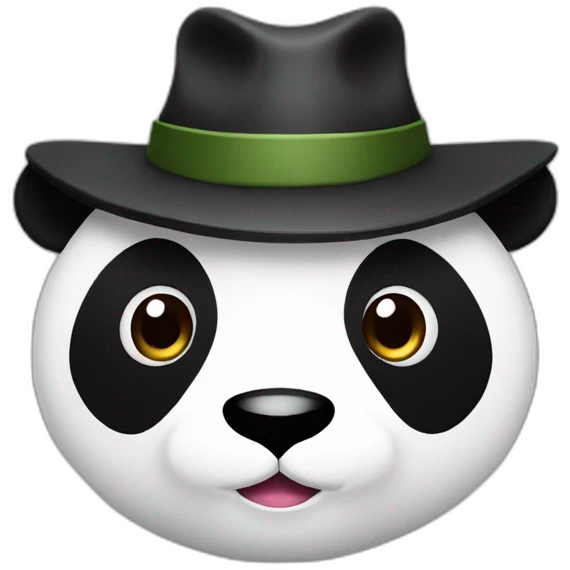 panda with a hat emoji