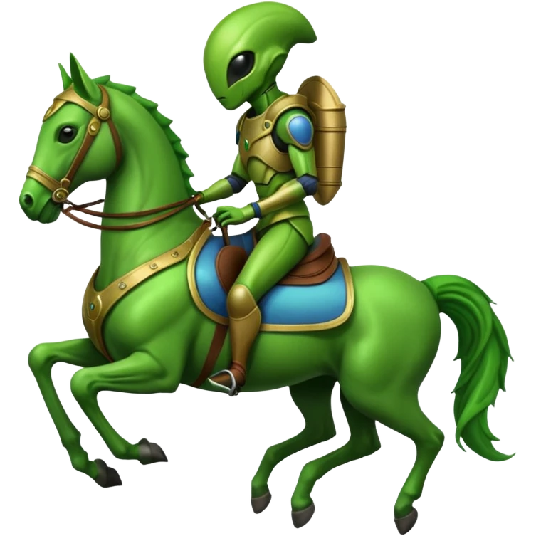 Alien on horse. emoji