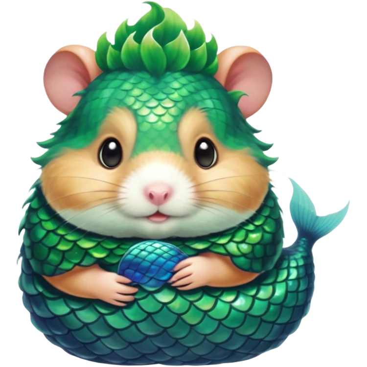 mermaid hamster emoji