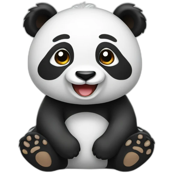 happy animal panda emoji