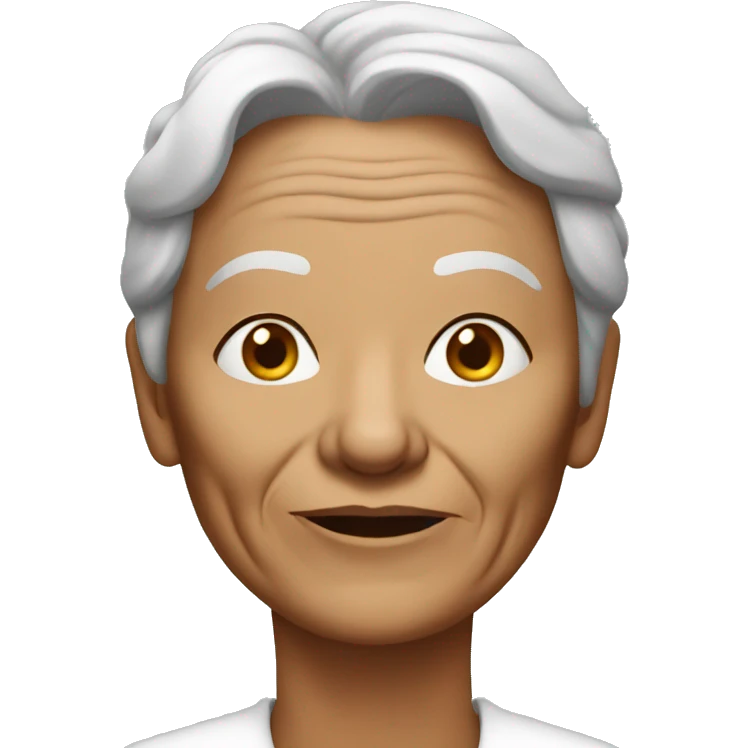 Older woman with wrinkles on the face emoji
