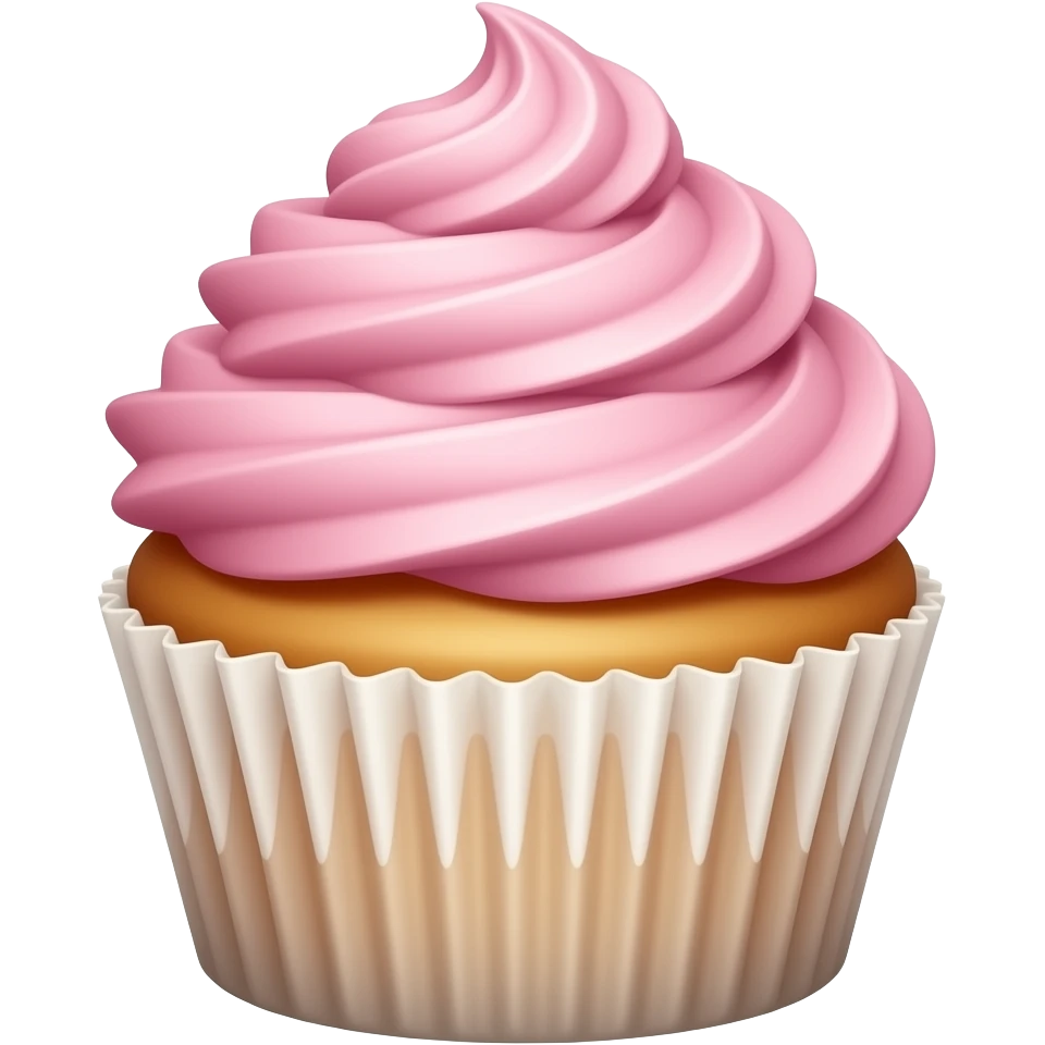 Cupcake with pink icing emoji