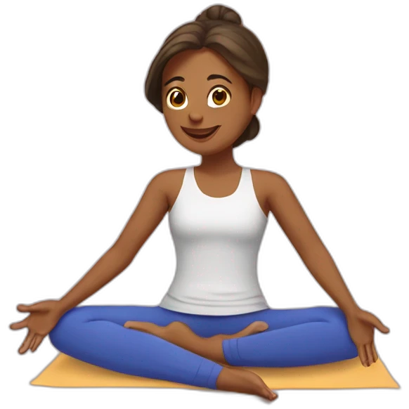Yoga qui fait des crêpes emoji