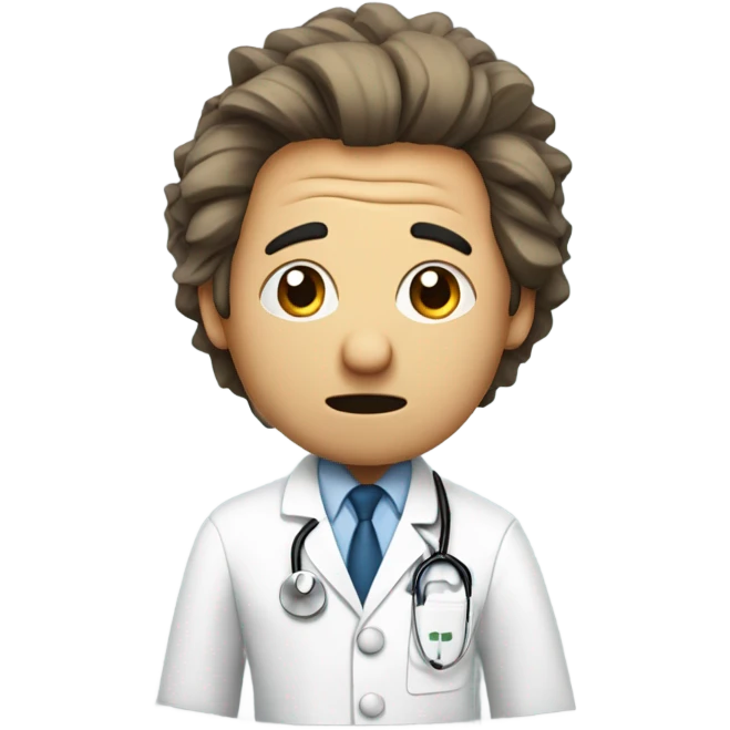 Stressed doctor emoji