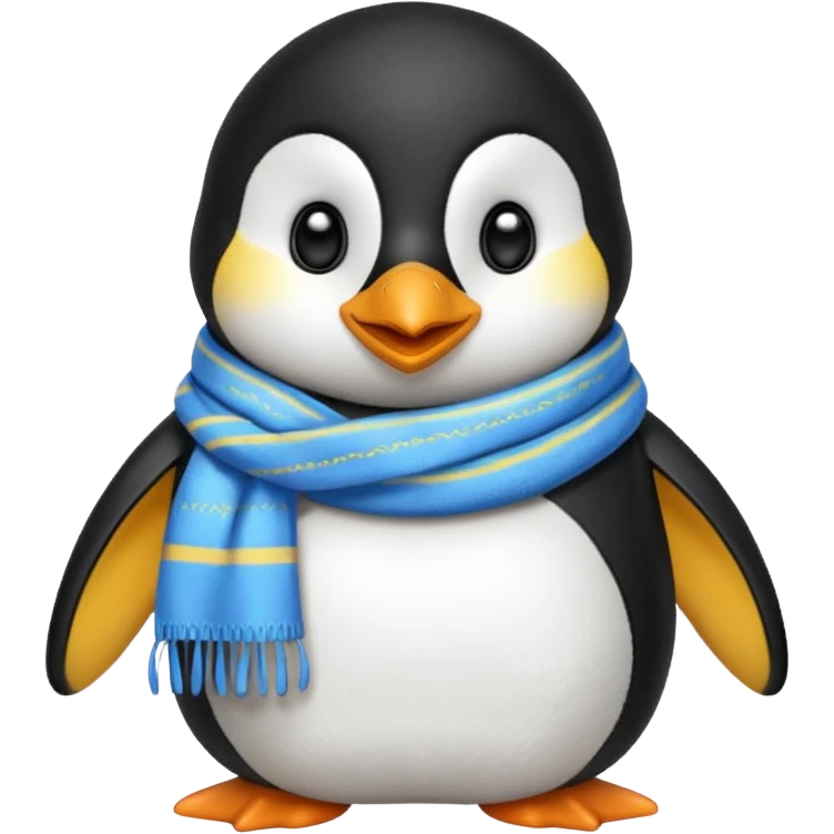penguin with different scarf color  emoji